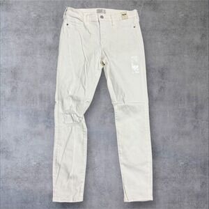 Abercrombie & Fitch Harper Low Rise Ankle Straight‎  27/4R White Woman's NWT